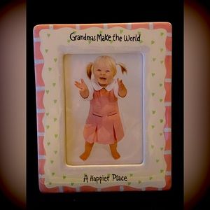 Large Frame “Grandma’s Make the World a Happier Place” 5X7 Pic (See Pics/Size)